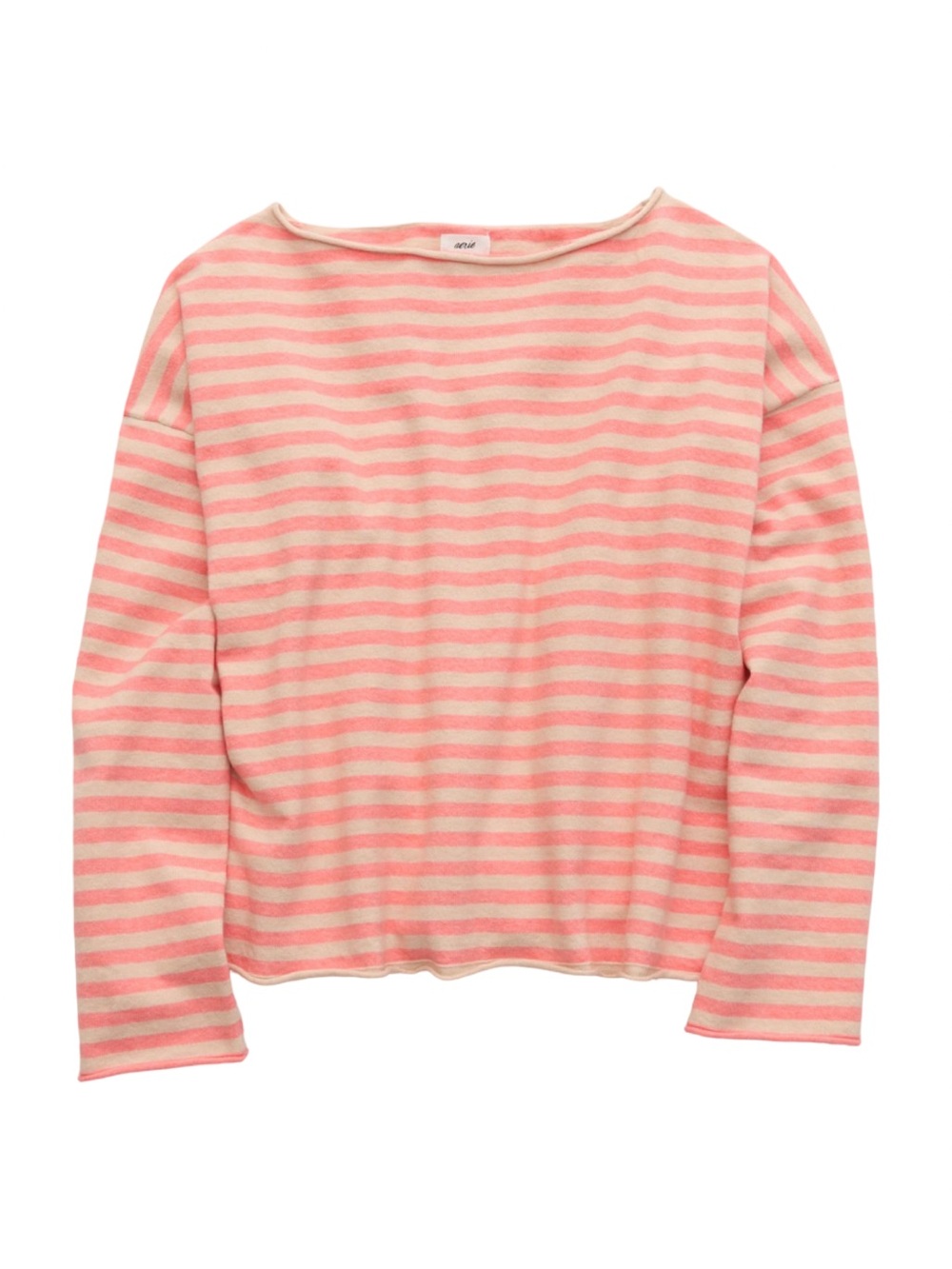 aerie Sunday Soft Boatneck Sweater in wild peach color